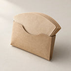 Unbleached paper coffee filters in a kraft sleeve